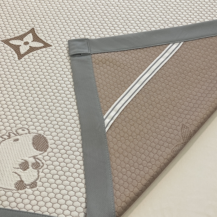 91家纺网 家纺一手货源 找家纺 857家居 2025新款卡皮巴拉凉豆豆凉席套件-床单款 卡皮巴拉-咖色