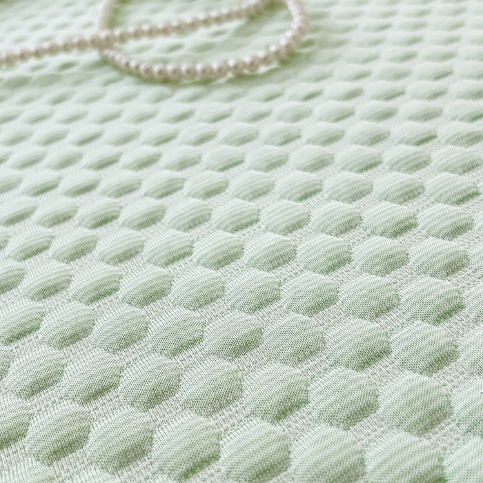 91家纺网 家纺一手货源 找家纺 857家居 2025新款冰雪凉豆豆床裙凉席三件套 冰雪豆豆席绿