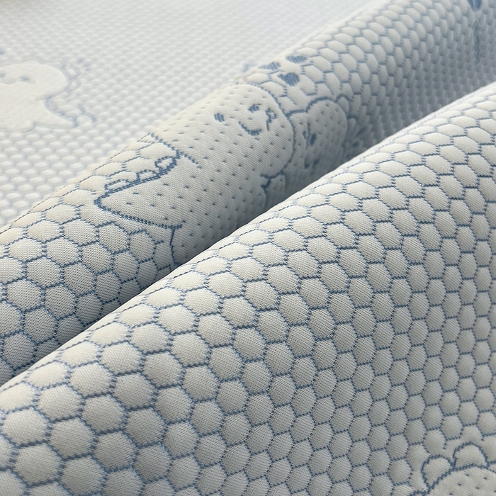 91家纺网 家纺一手货源 找家纺 857家居 2025新款提花冰豆豆凉席三件套 豆豆席蓝恐龙