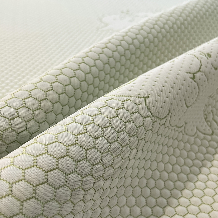 91家纺网 家纺一手货源 找家纺 857家居 2025新款提花冰豆豆凉席三件套 豆豆席绿恐龙