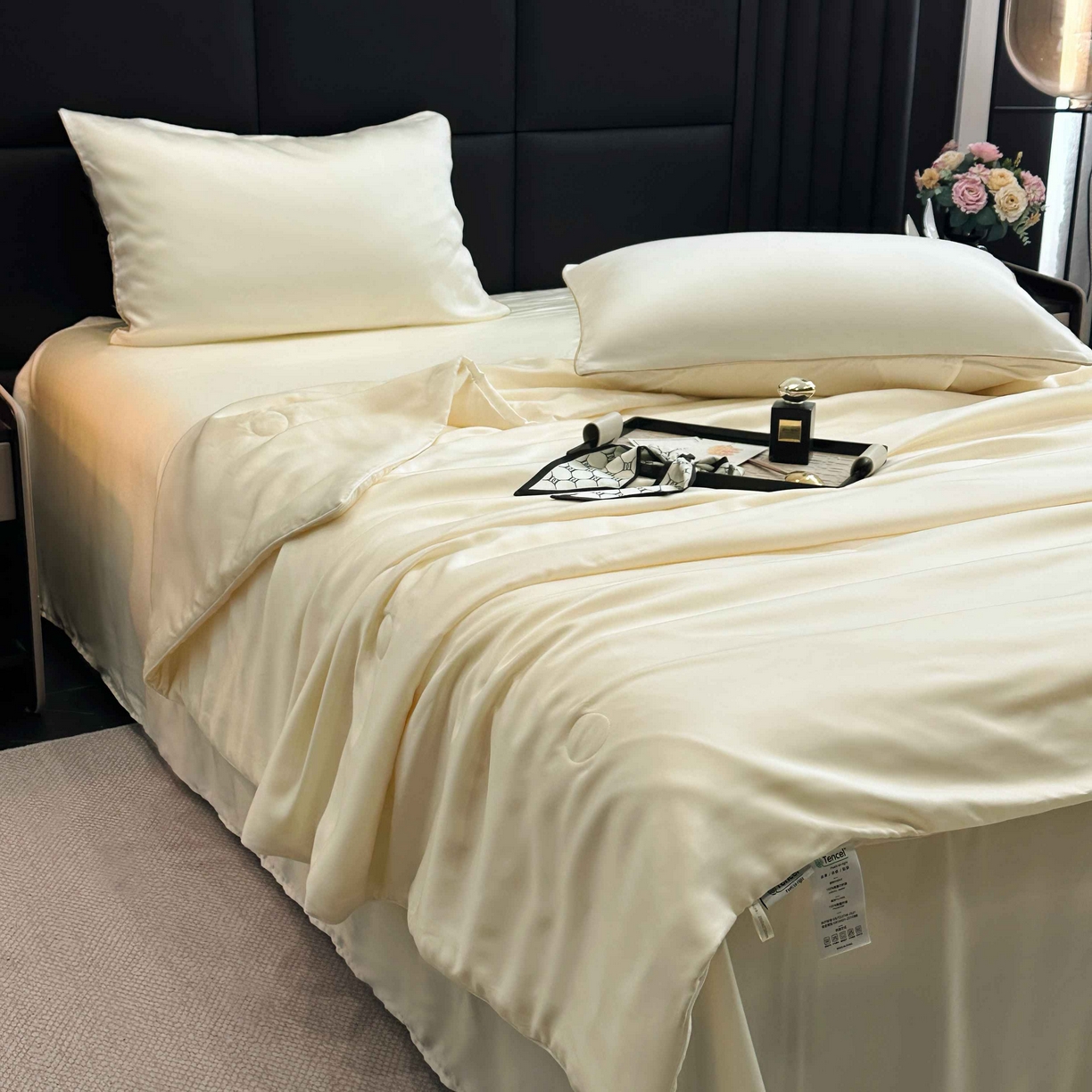 91家纺网 家纺一手货源 找家纺 （总）2025新款100%兰精天丝60支夏被单品夏被四件套