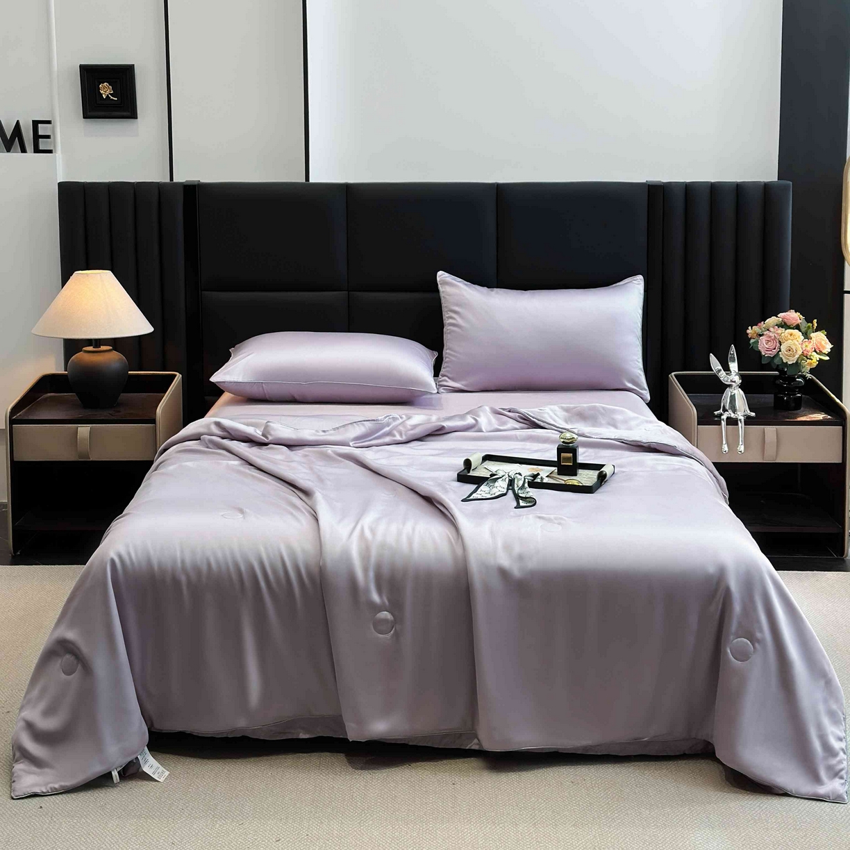 2025新款100%兰精天丝60支夏被单品夏被四件套 云紫
