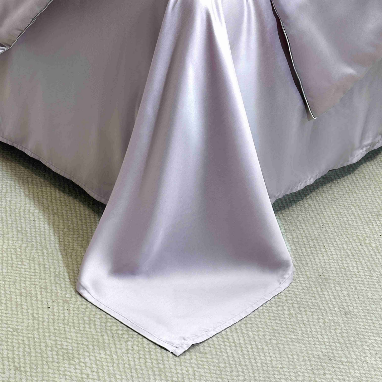 91家纺网 家纺一手货源 找家纺 2025新款100%兰精天丝60支夏被单品夏被四件套 云紫