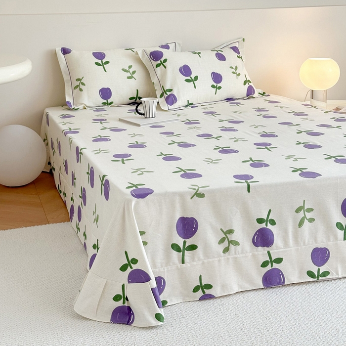 塞纳 2026新款铂金暖绒加厚磨毛单床单 雅秀-紫