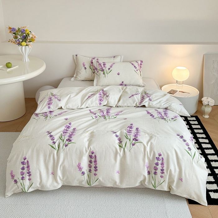 塞纳 2026新款铂金暖绒加厚磨毛单被套 薰衣草