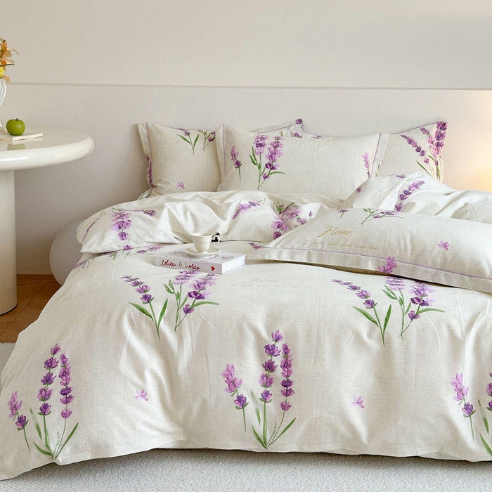 91家纺网 家纺一手货源 找家纺 塞纳 2026新款铂金暖绒加厚磨毛单被套 薰衣草