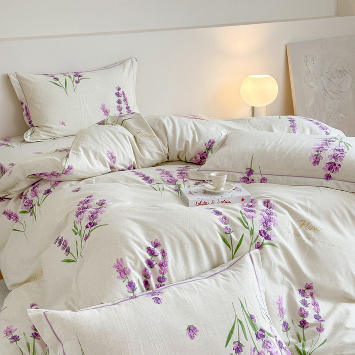 91家纺网 家纺一手货源 找家纺 塞纳 2026新款铂金暖绒加厚磨毛单被套 薰衣草