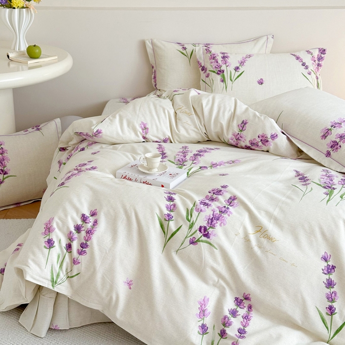 91家纺网 家纺一手货源 找家纺 塞纳 2026新款铂金暖绒加厚磨毛单被套 薰衣草