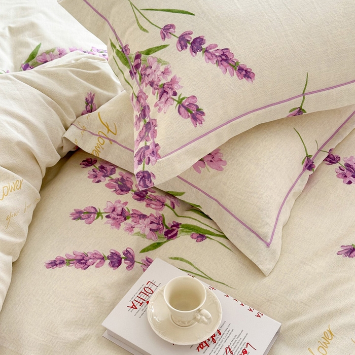 91家纺网 家纺一手货源 找家纺 塞纳 2026新款铂金暖绒加厚磨毛单被套 薰衣草