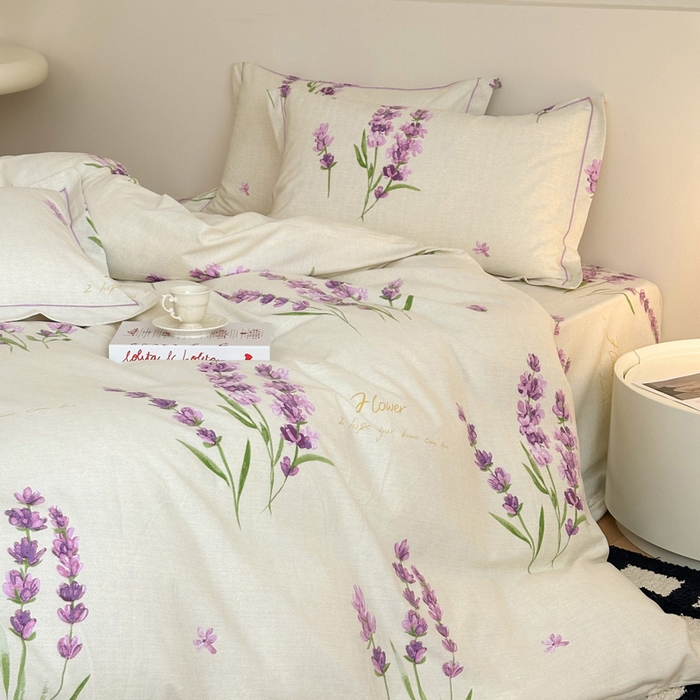 91家纺网 家纺一手货源 找家纺 塞纳 2026新款铂金暖绒加厚磨毛单被套 薰衣草