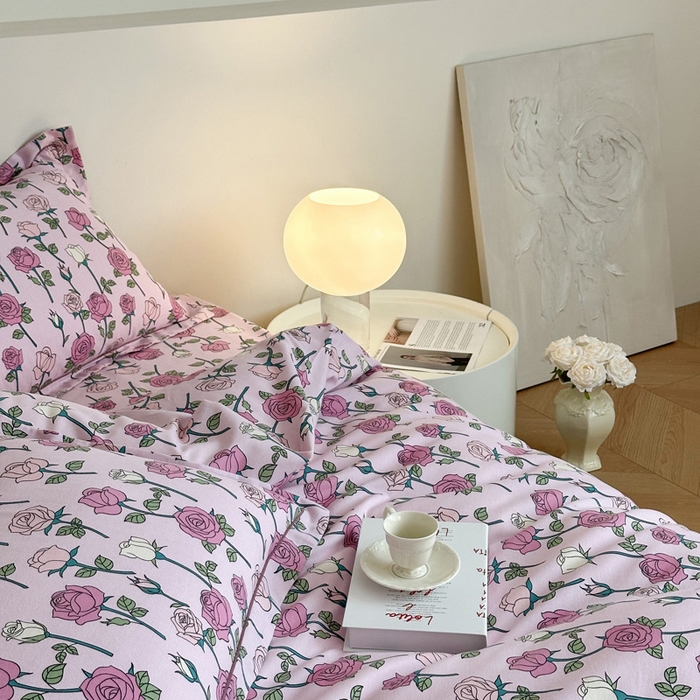 91家纺网 家纺一手货源 找家纺 塞纳 2026新款铂金暖绒加厚磨毛单被套 玫瑰物语