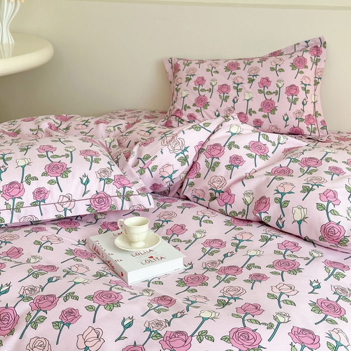 91家纺网 家纺一手货源 找家纺 塞纳 2026新款铂金暖绒加厚磨毛单被套 玫瑰物语