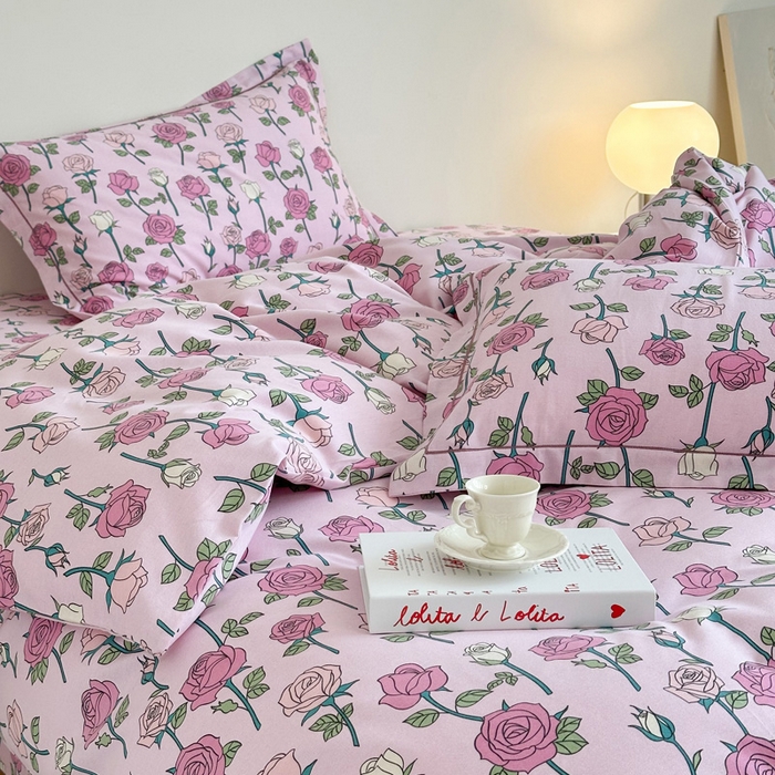 91家纺网 家纺一手货源 找家纺 塞纳 2026新款铂金暖绒加厚磨毛单被套 玫瑰物语