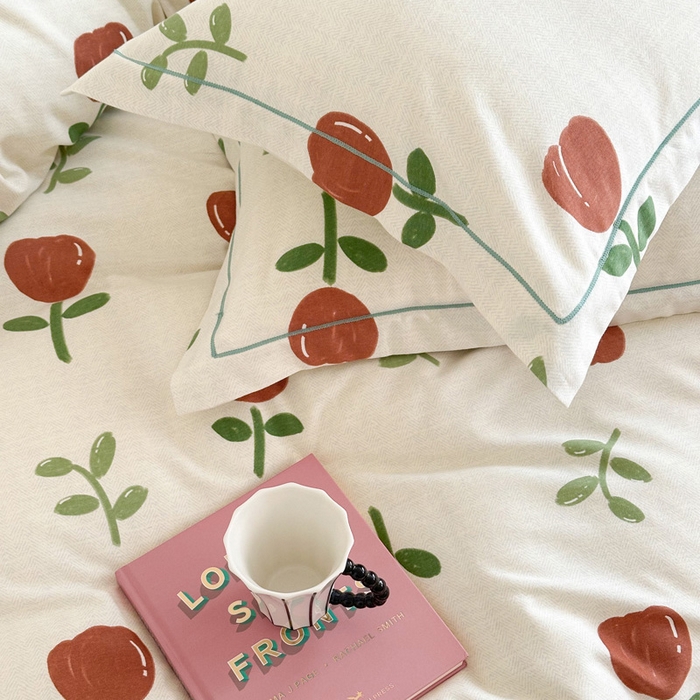 91家纺网 家纺一手货源 找家纺 塞纳 2026新款铂金暖绒加厚磨毛单被套 雅秀-红