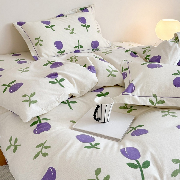 91家纺网 家纺一手货源 找家纺 塞纳 2026新款铂金暖绒加厚磨毛单被套 雅秀-紫