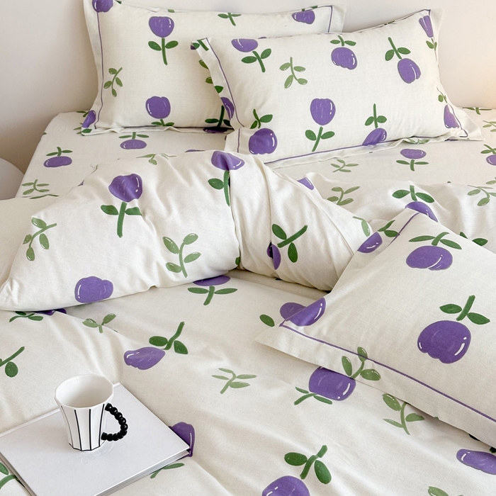 91家纺网 家纺一手货源 找家纺 塞纳 2026新款铂金暖绒加厚磨毛单被套 雅秀-紫