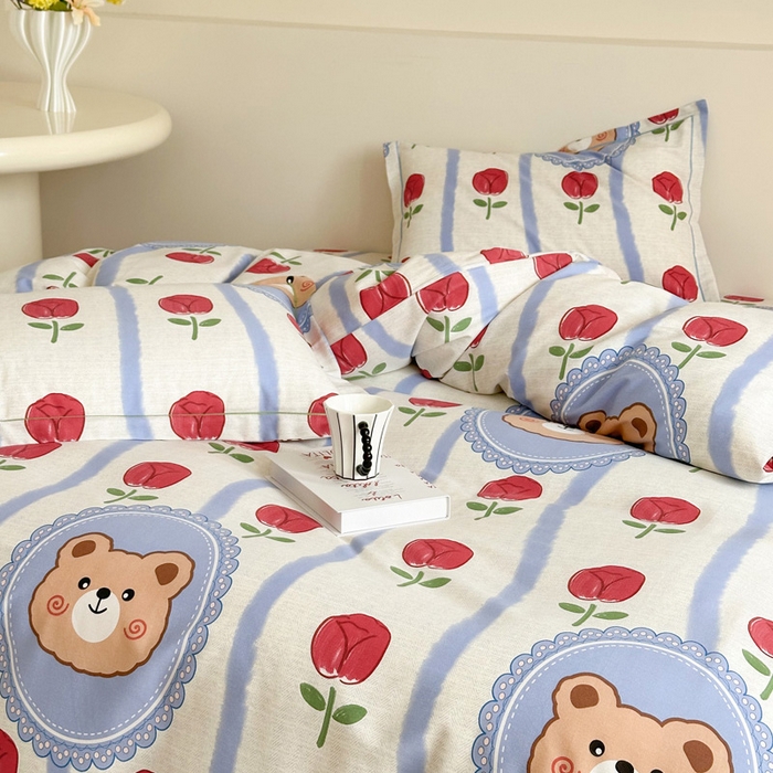 91家纺网 家纺一手货源 找家纺 塞纳 2026新款铂金暖绒加厚磨毛单被套 吉米熊