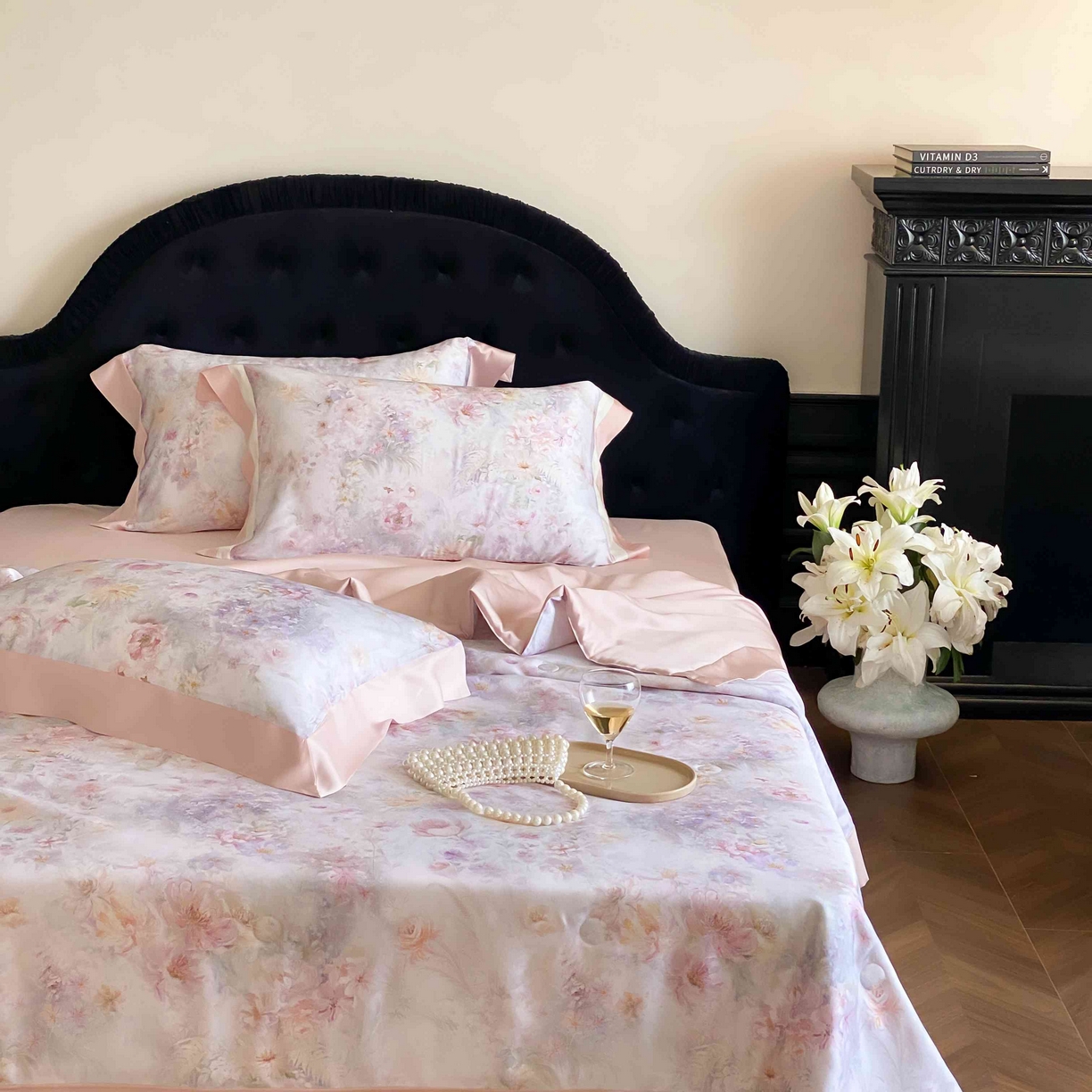 91家纺网 家纺一手货源 找家纺 太古汇家居 2025新款兰精天丝活性数码印花夏被系列 瑾尚花语-粉色