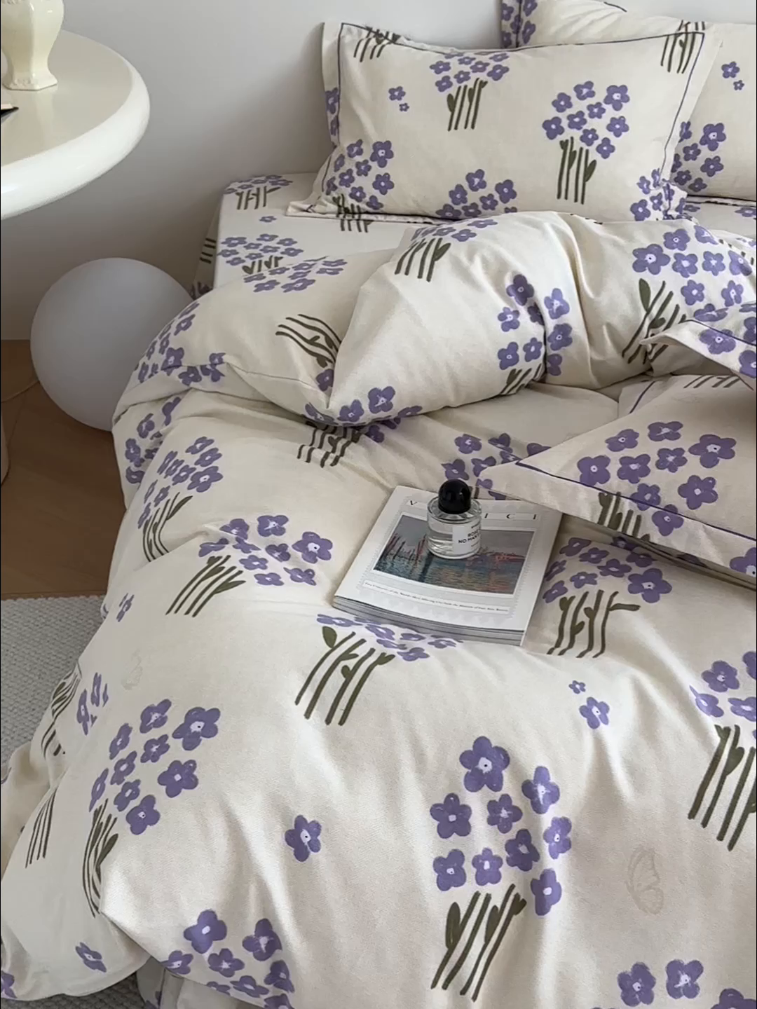 91家纺网 家纺一手货源 找家纺 塞纳 2026新款铂金暖绒加厚磨毛四件套 花曼雨