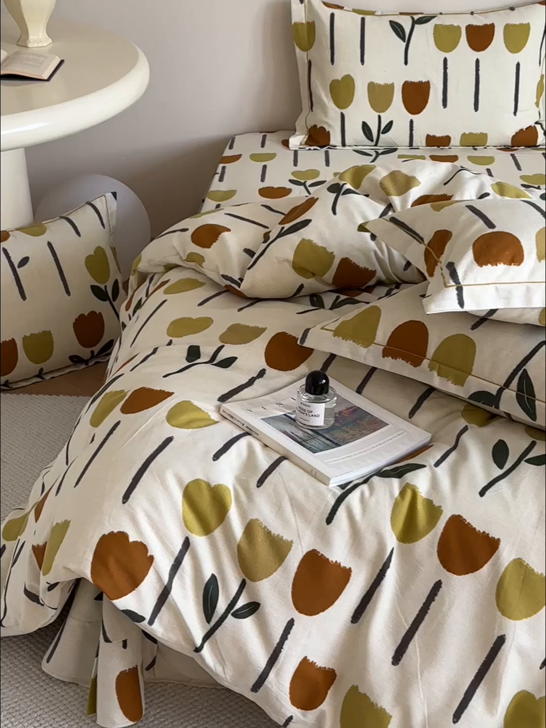 91家纺网 家纺一手货源 找家纺 塞纳 2026新款铂金暖绒加厚磨毛四件套 花开半夏