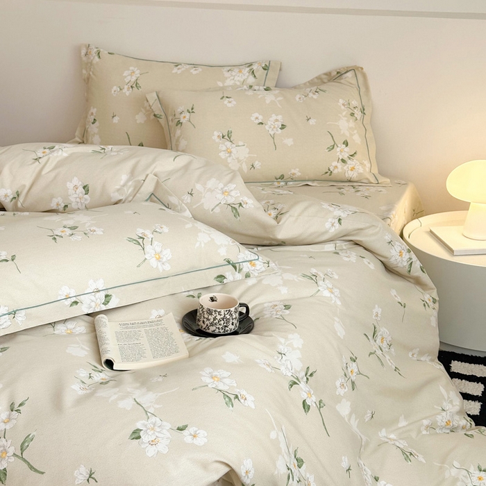 塞纳 2026新款铂金暖绒加厚磨毛四件套 幽香