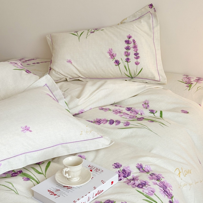 91家纺网 家纺一手货源 找家纺 塞纳 2026新款铂金暖绒加厚磨毛四件套 薰衣草