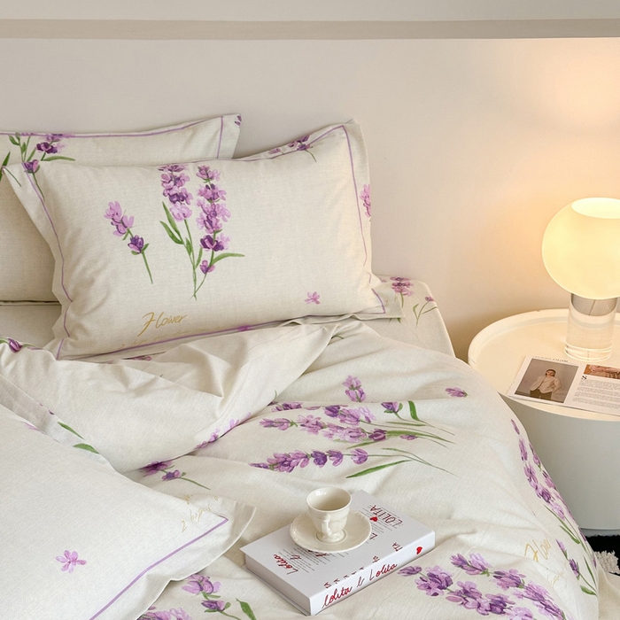 91家纺网 家纺一手货源 找家纺 塞纳 2026新款铂金暖绒加厚磨毛四件套 薰衣草