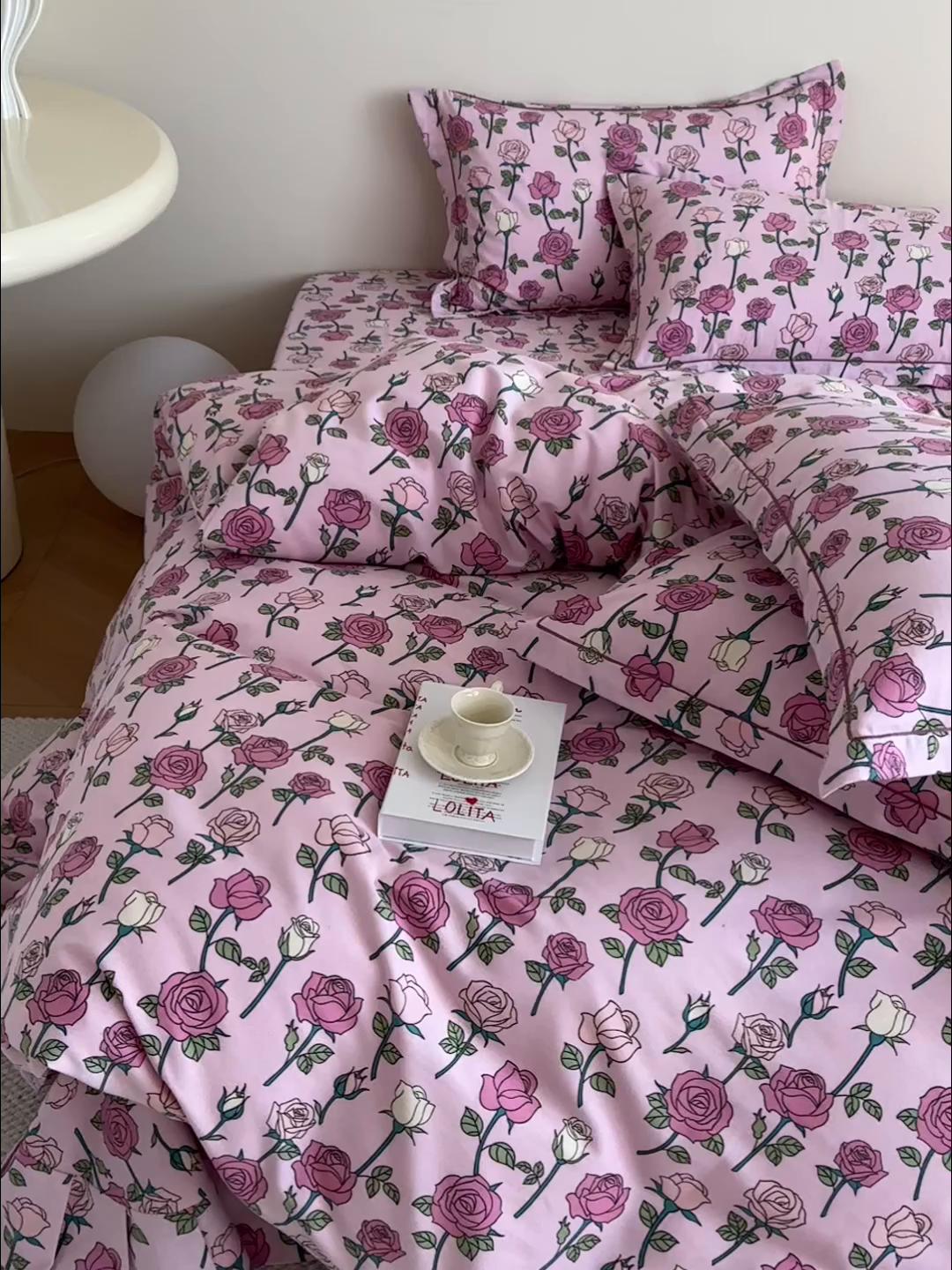 91家纺网 家纺一手货源 找家纺 塞纳 2026新款铂金暖绒加厚磨毛四件套 玫瑰物语