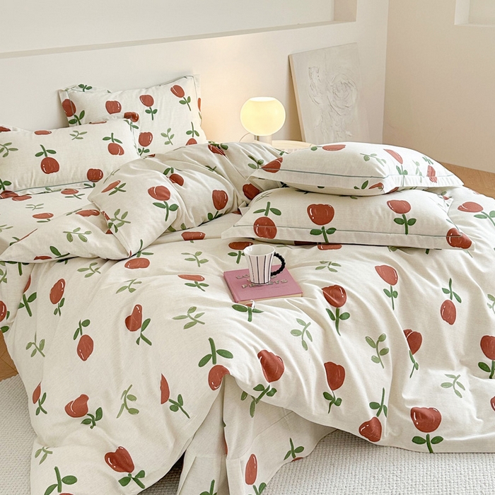 91家纺网 家纺一手货源 找家纺 塞纳 2026新款铂金暖绒加厚磨毛四件套 雅秀-红