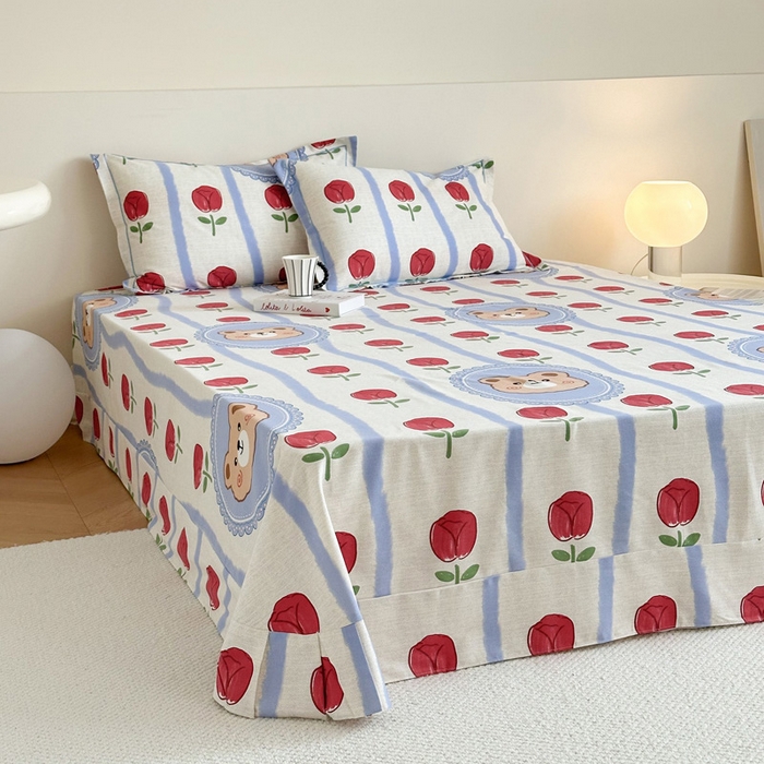 91家纺网 家纺一手货源 找家纺 塞纳 2026新款铂金暖绒加厚磨毛四件套 吉米熊