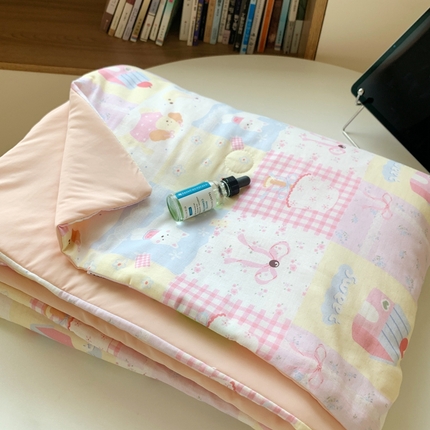 桃喜2025新A类 “冰纱”双拼凉感双层纱锦氨夏被夏凉被空调被实拍图 夏被-房子小狗