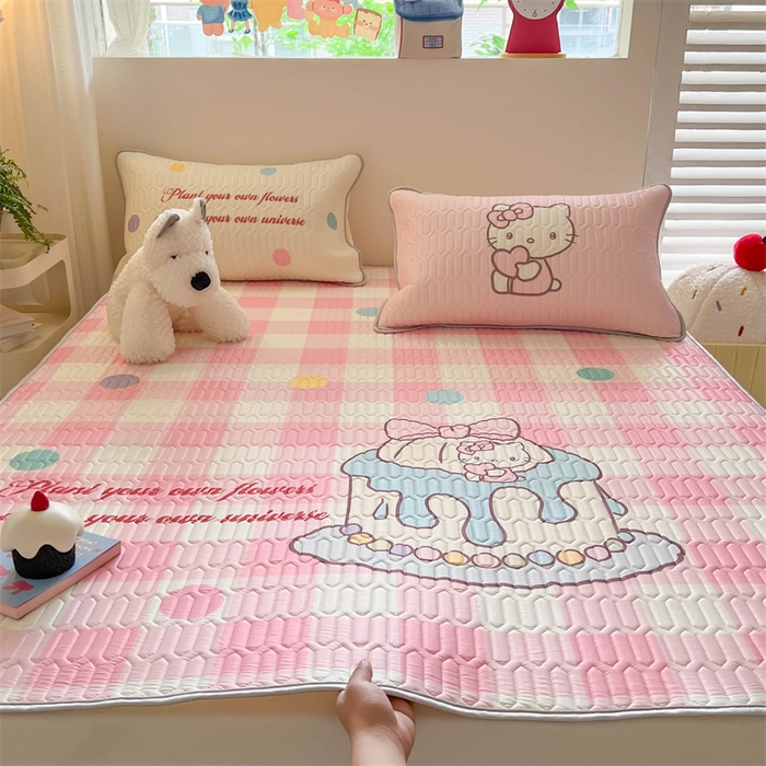 韩都家居 2025春夏新款ins大版卡通乳胶席凉席席子（包含买家秀）粉格甜心糖