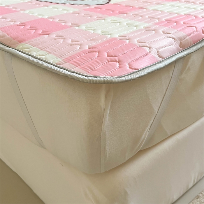 91家纺网 家纺一手货源 找家纺 韩都家居 2025春夏新款ins大版卡通乳胶席凉席席子（包含买家秀）粉格甜心糖