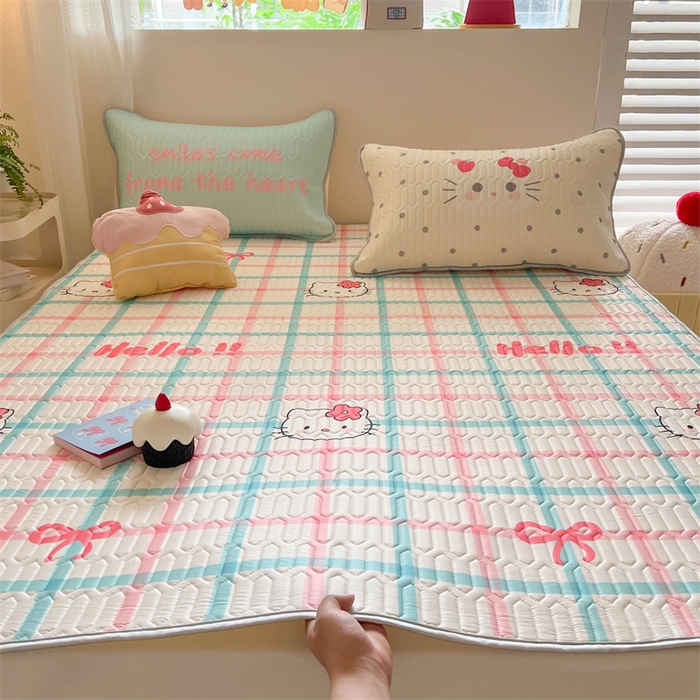 韩都家居 2025春夏新款ins大版卡通乳胶席凉席席子（包含买家秀）格子猫猫