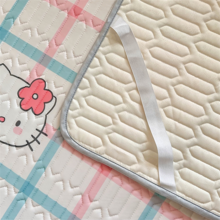 91家纺网 家纺一手货源 找家纺 韩都家居 2025春夏新款ins大版卡通乳胶席凉席席子（包含买家秀）格子猫猫