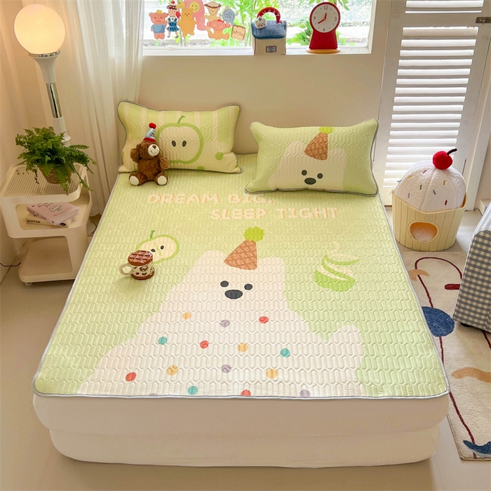 91家纺网 家纺一手货源 找家纺 韩都家居 2025春夏新款ins大版卡通乳胶席凉席席子（包含买家秀）哈喽