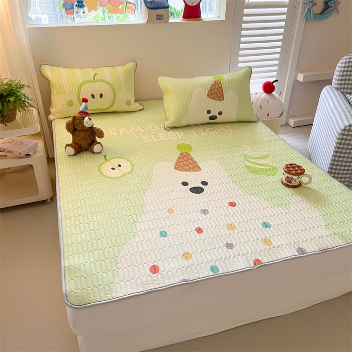 91家纺网 家纺一手货源 找家纺 韩都家居 2025春夏新款ins大版卡通乳胶席凉席席子（包含买家秀）哈喽