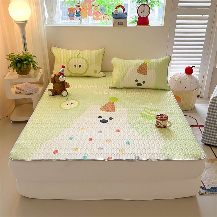 91家纺网 家纺一手货源 找家纺 韩都家居 2025春夏新款ins大版卡通乳胶席凉席席子（包含买家秀）哈喽