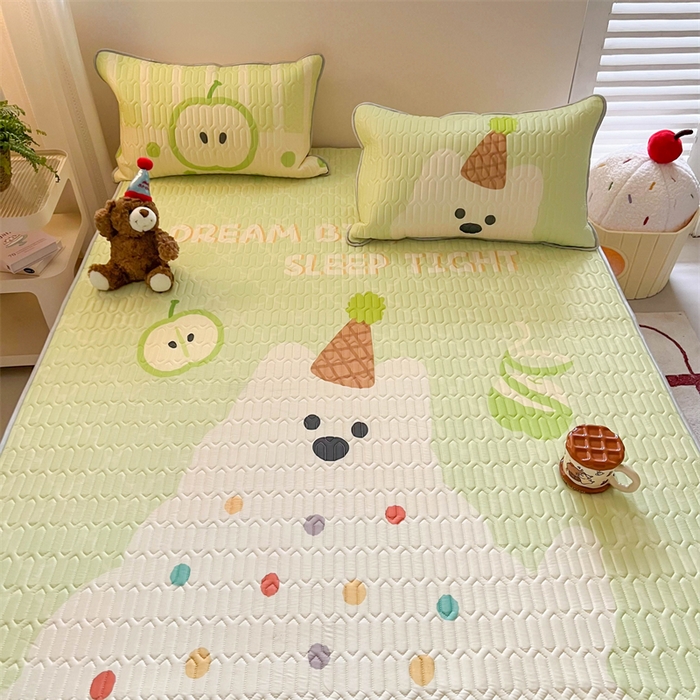 91家纺网 家纺一手货源 找家纺 韩都家居 2025春夏新款ins大版卡通乳胶席凉席席子（包含买家秀）哈喽