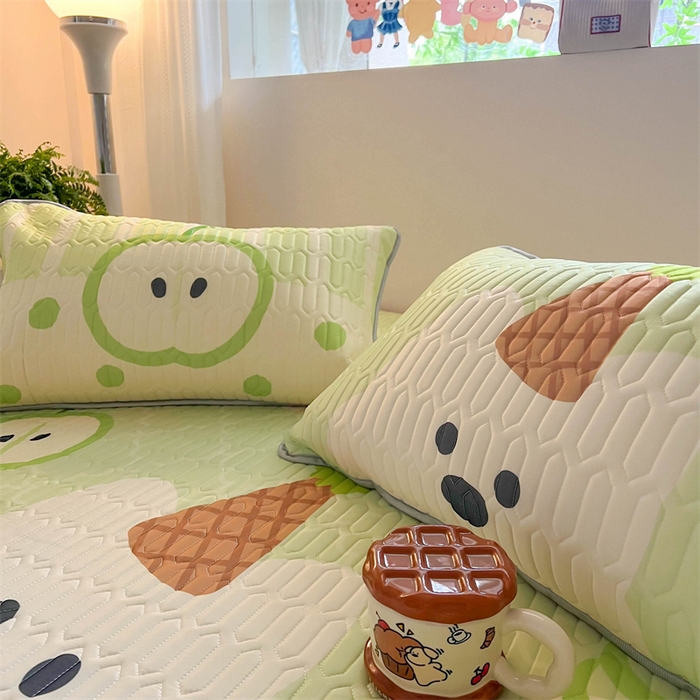 91家纺网 家纺一手货源 找家纺 韩都家居 2025春夏新款ins大版卡通乳胶席凉席席子（包含买家秀）哈喽