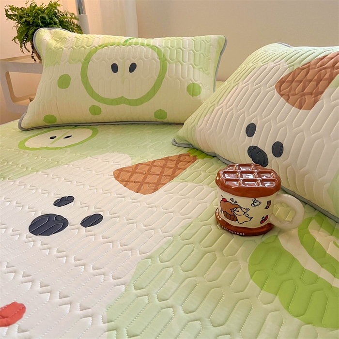 91家纺网 家纺一手货源 找家纺 韩都家居 2025春夏新款ins大版卡通乳胶席凉席席子（包含买家秀）哈喽