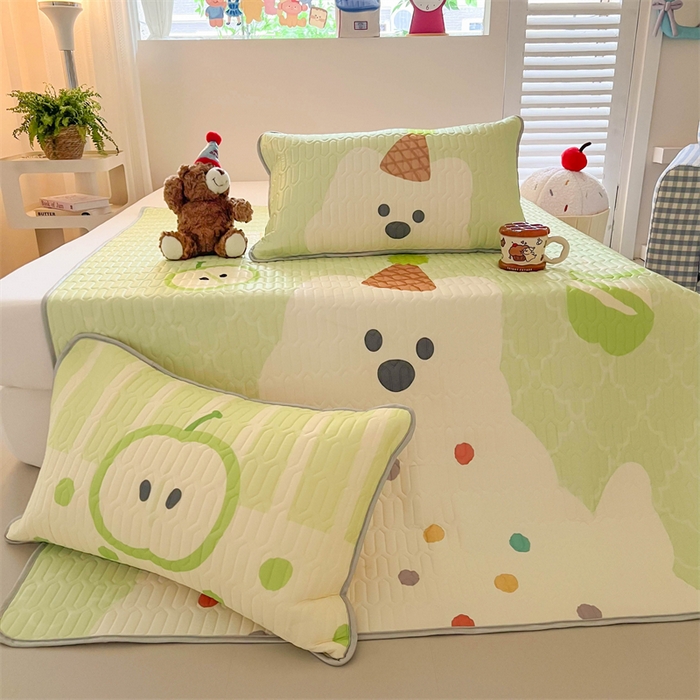 91家纺网 家纺一手货源 找家纺 韩都家居 2025春夏新款ins大版卡通乳胶席凉席席子（包含买家秀）哈喽