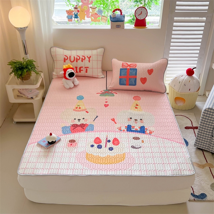 91家纺网 家纺一手货源 找家纺 韩都家居 2025春夏新款ins大版卡通乳胶席凉席席子（包含买家秀）奶油童话