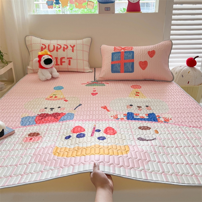 韩都家居 2025春夏新款ins大版卡通乳胶席凉席席子（包含买家秀）奶油童话