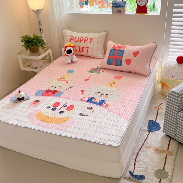 91家纺网 家纺一手货源 找家纺 韩都家居 2025春夏新款ins大版卡通乳胶席凉席席子（包含买家秀）奶油童话