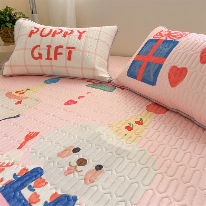 91家纺网 家纺一手货源 找家纺 韩都家居 2025春夏新款ins大版卡通乳胶席凉席席子（包含买家秀）奶油童话