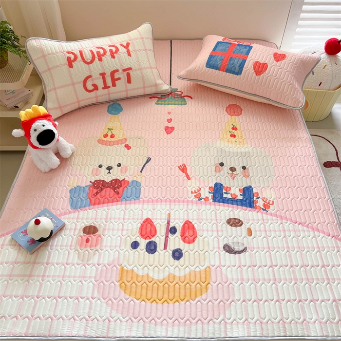 91家纺网 家纺一手货源 找家纺 韩都家居 2025春夏新款ins大版卡通乳胶席凉席席子（包含买家秀）奶油童话