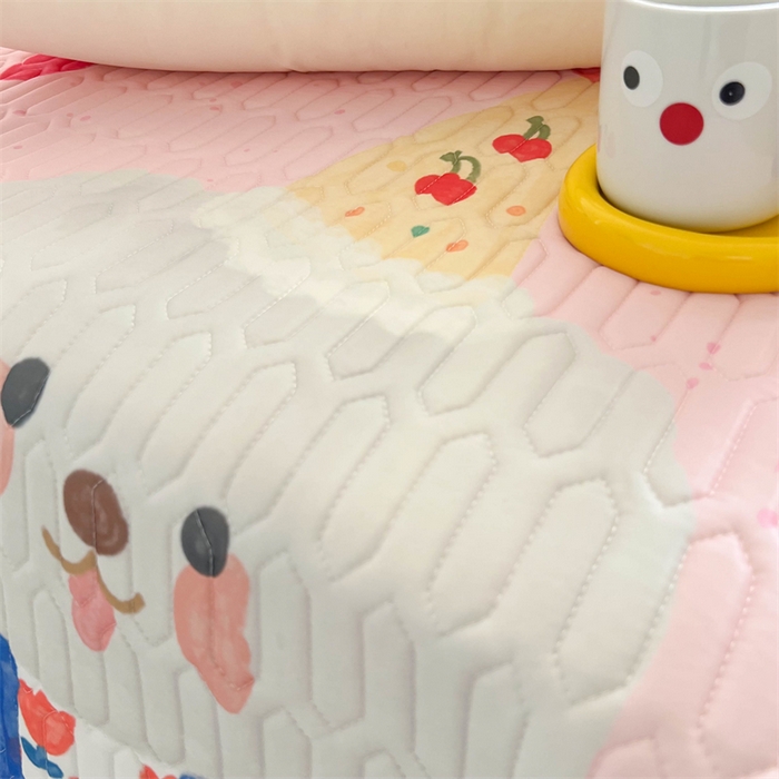 91家纺网 家纺一手货源 找家纺 韩都家居 2025春夏新款ins大版卡通乳胶席凉席席子（包含买家秀）奶油童话