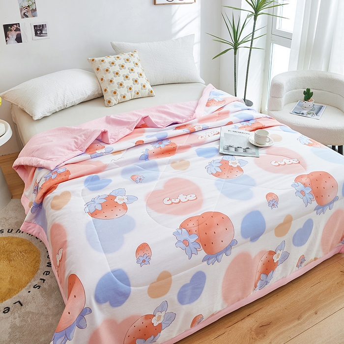 91家纺网 家纺一手货源 找家纺 欧朵2025新款A类水洗棉夏被系列