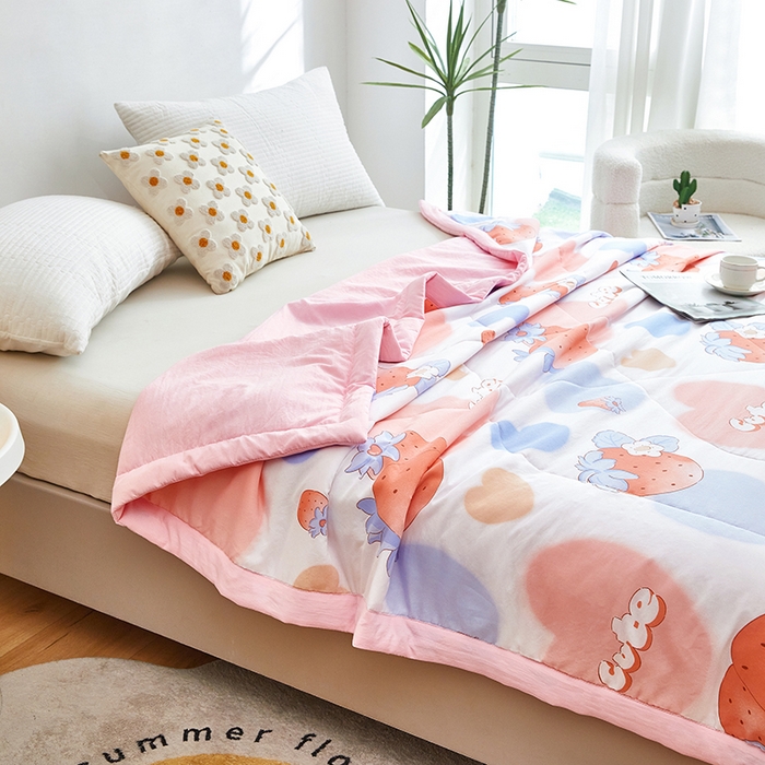 91家纺网 家纺一手货源 找家纺 欧朵2025新款A类水洗棉夏被系列